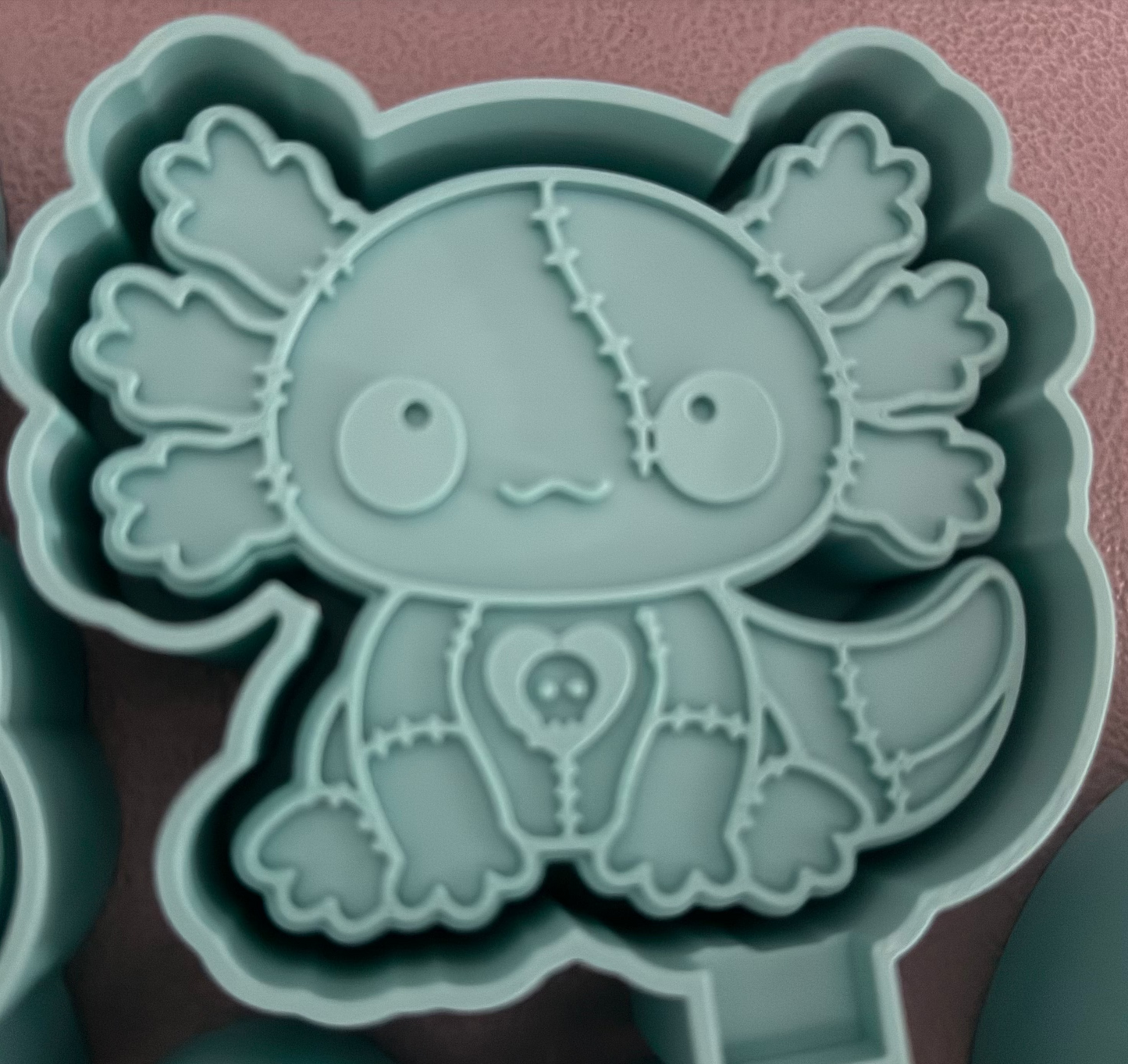 Patchwork axolotl mold
