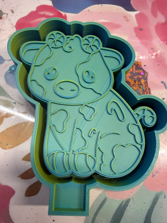 Candy cane cow mold