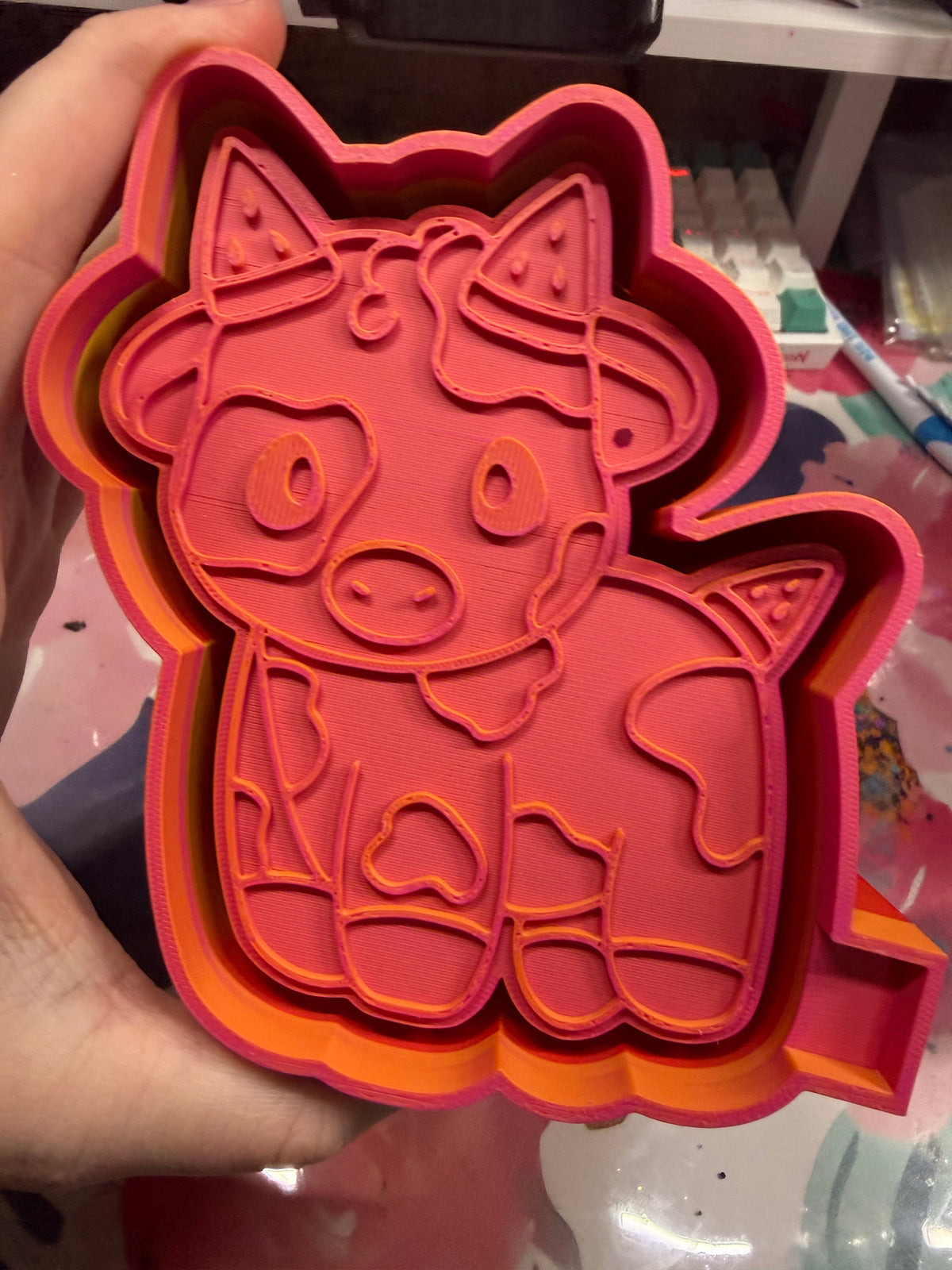 Watermelon cow mold