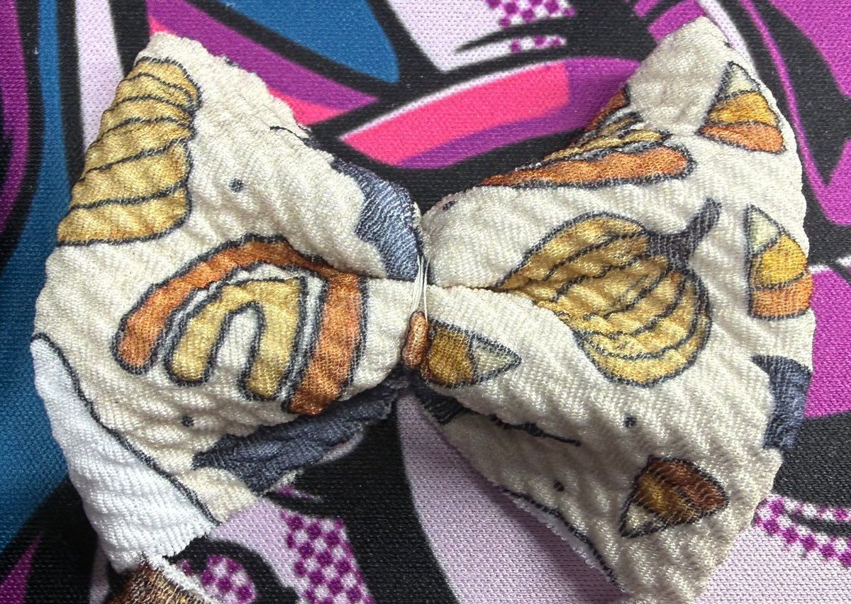 Rainbow Halloween freshie bow