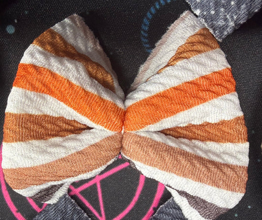 Fall stripes freshie bow