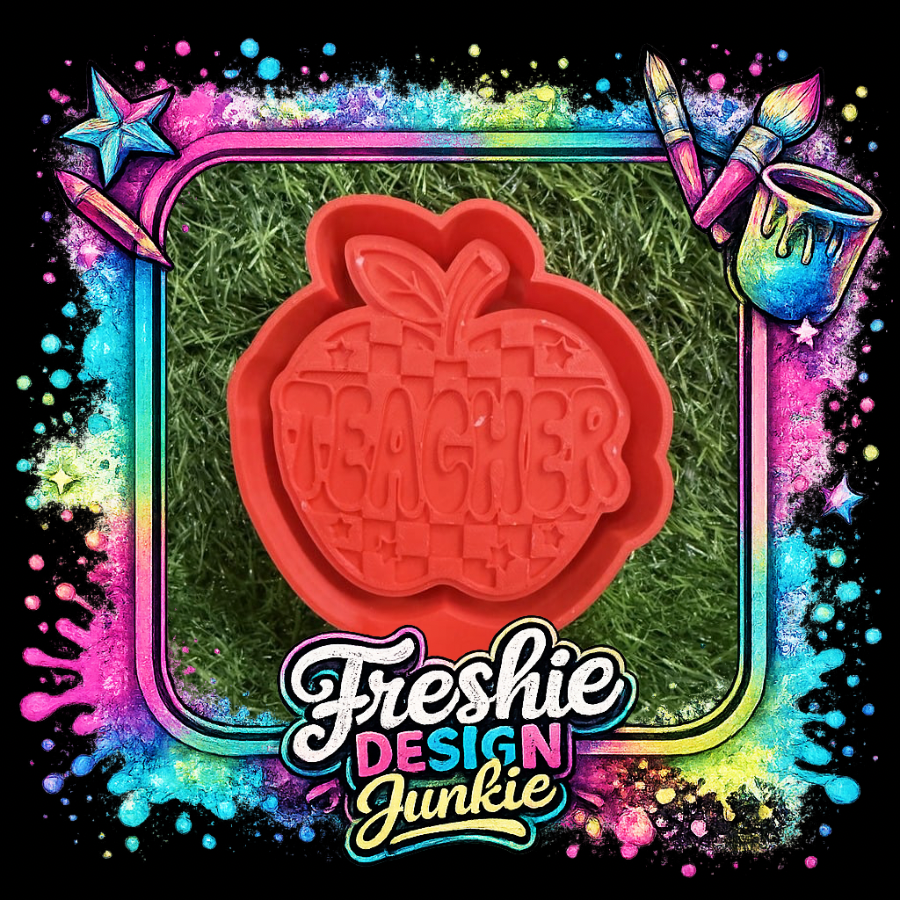 Checkered Teacher Apple mold