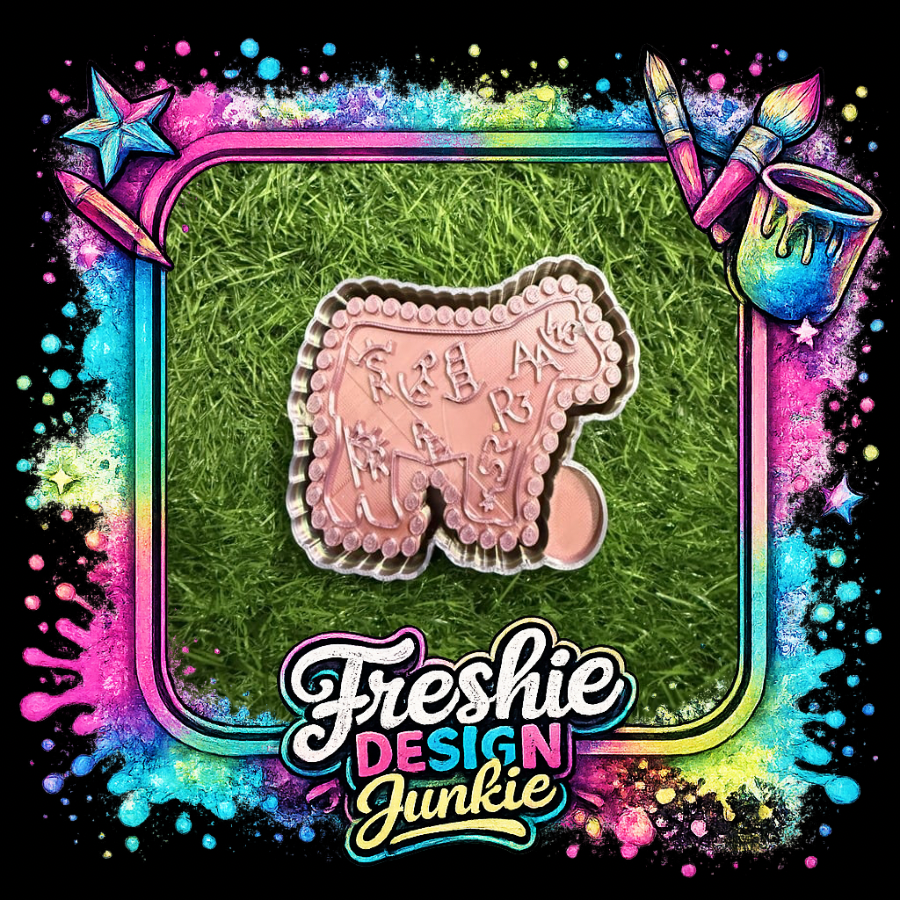 Branded cow mold