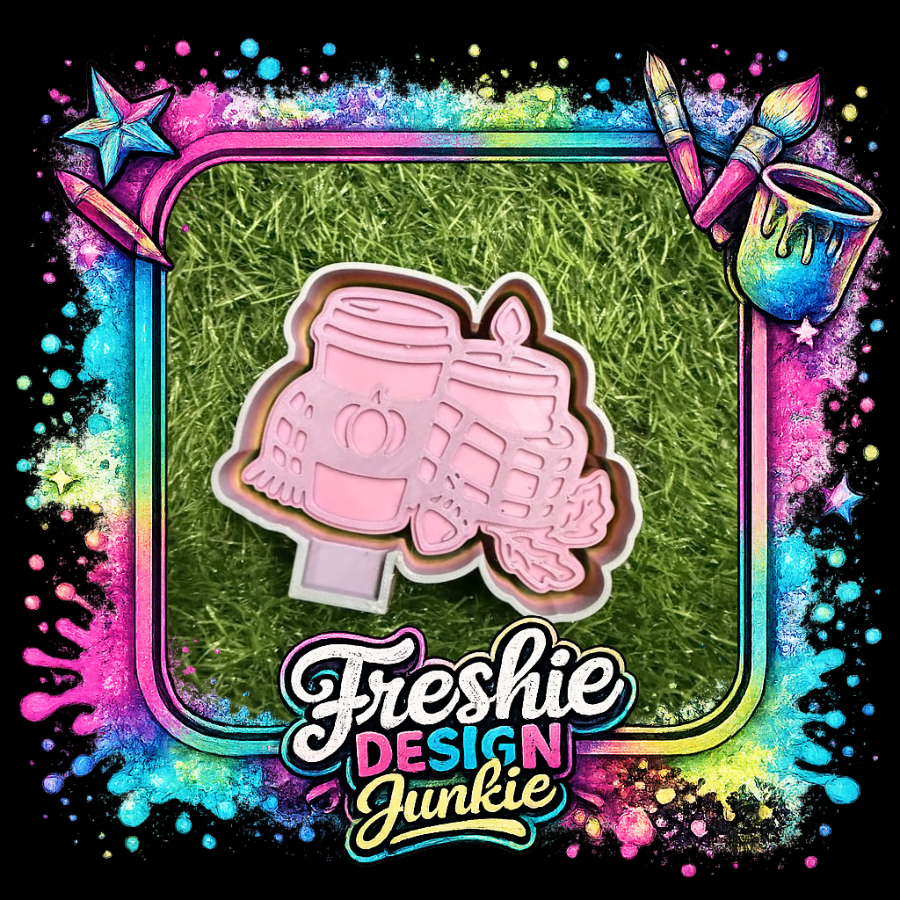 Cozy coffee and candles mold