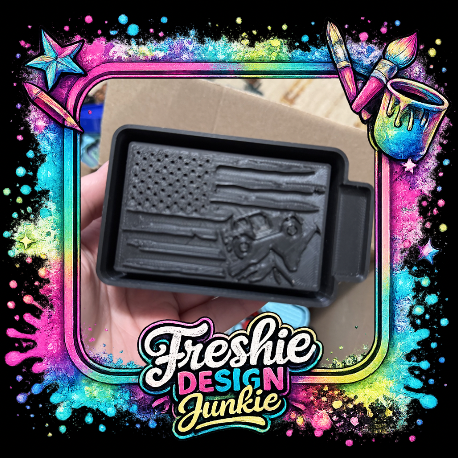 Flag and jeep mold