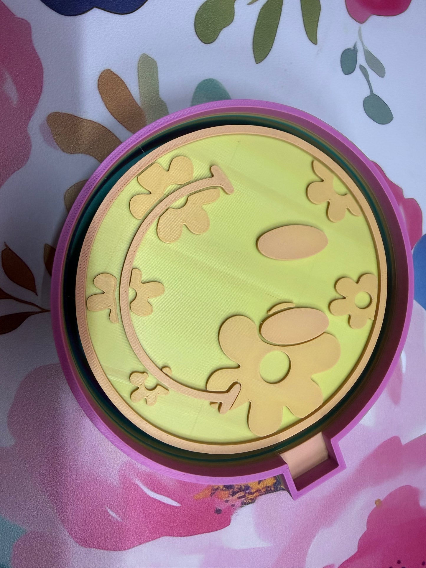 Floral smiley mold