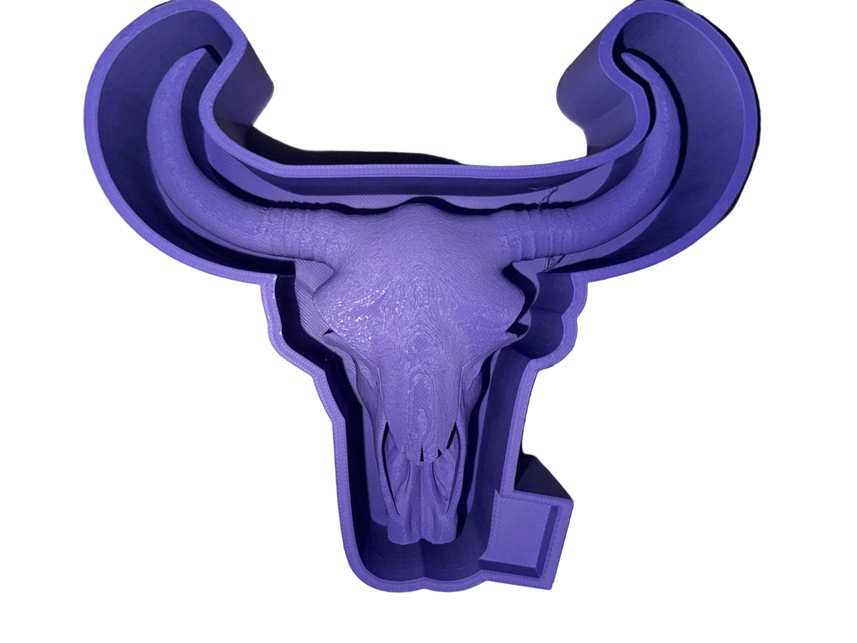 3d bull skull mold