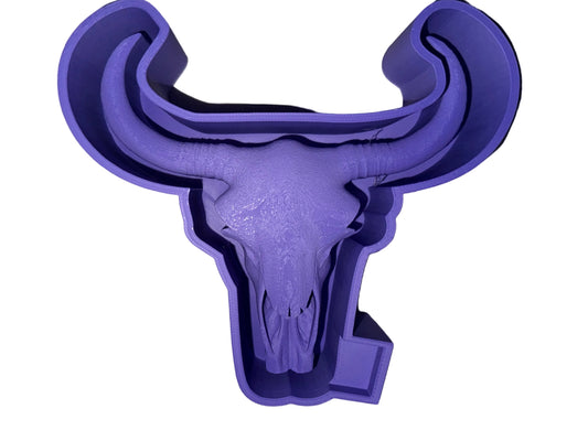 3d bull skull mold