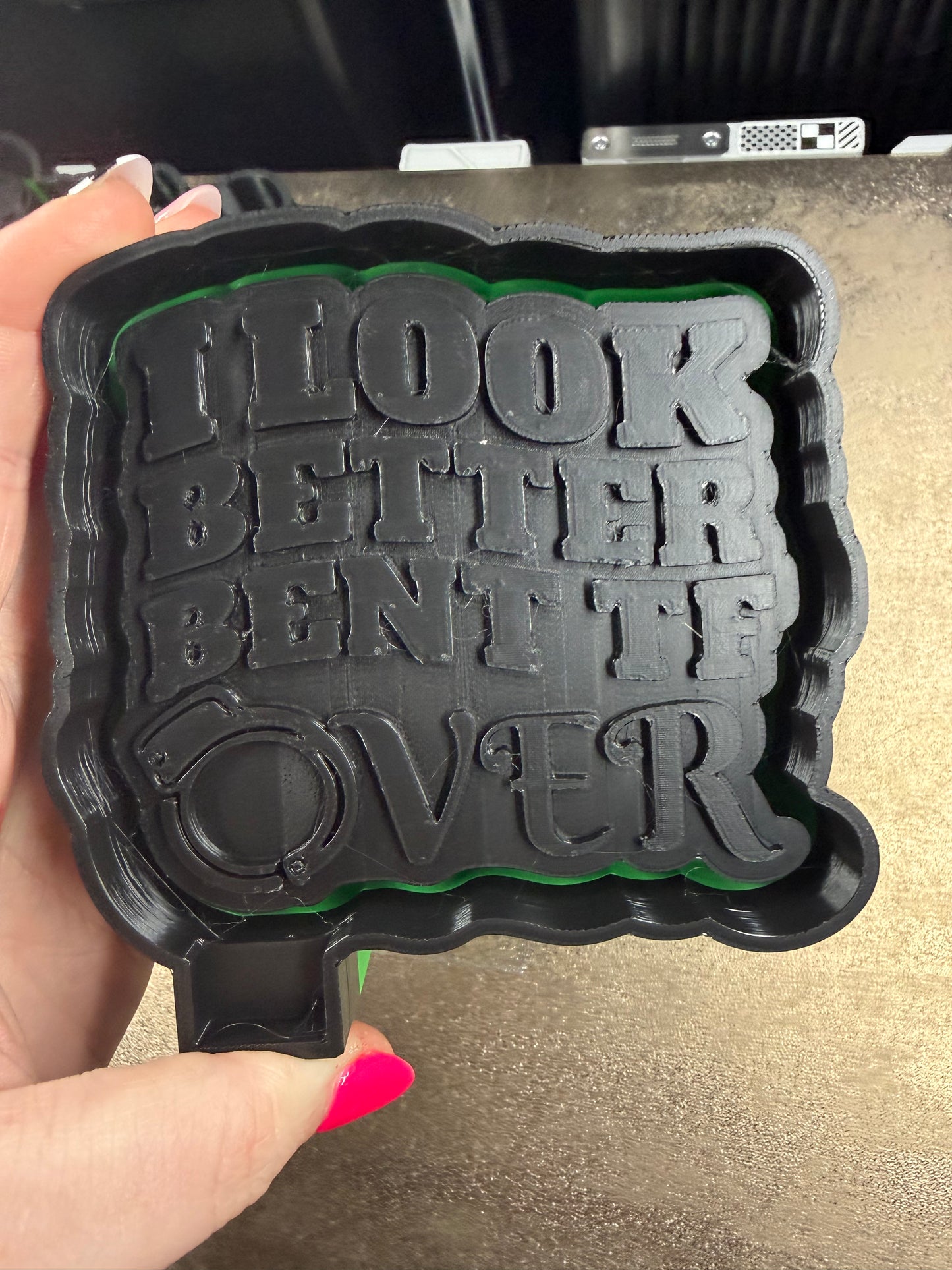 Bent over mold