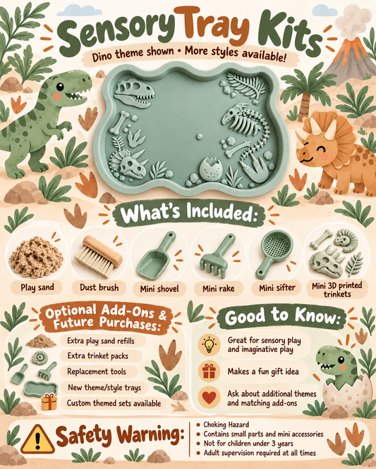 Dinosaur style sensory kit